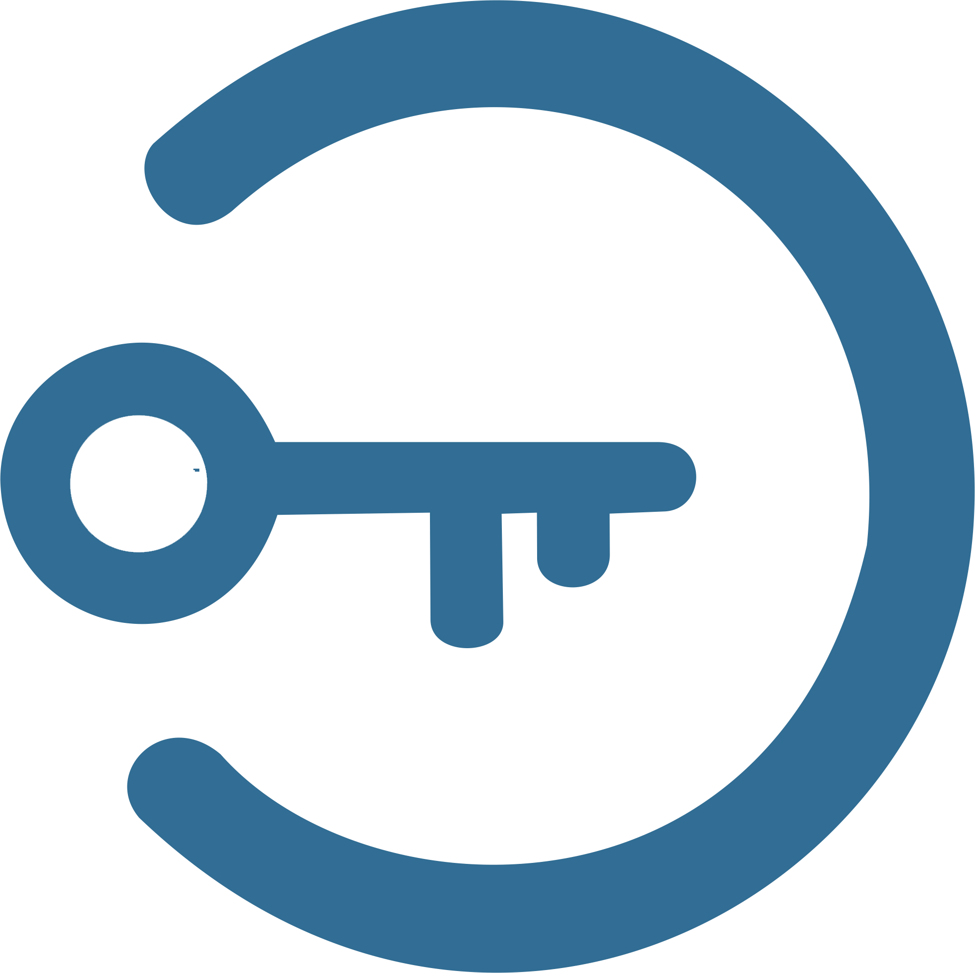 Login Icon Blue Key Circular Graphic PNG