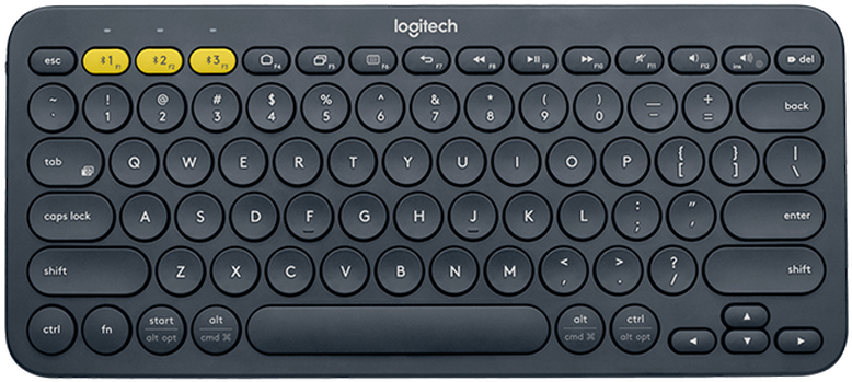 Logitech Keyboardwith Round Keys PNG