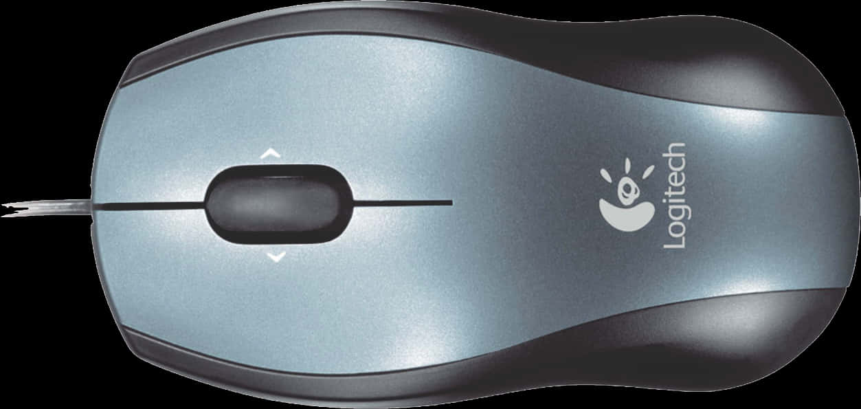 Logitech Wired Mouse Top View PNG