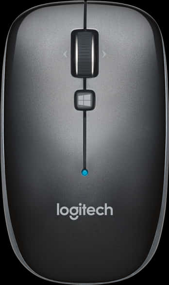 Logitech Wireless Mouse Top View PNG