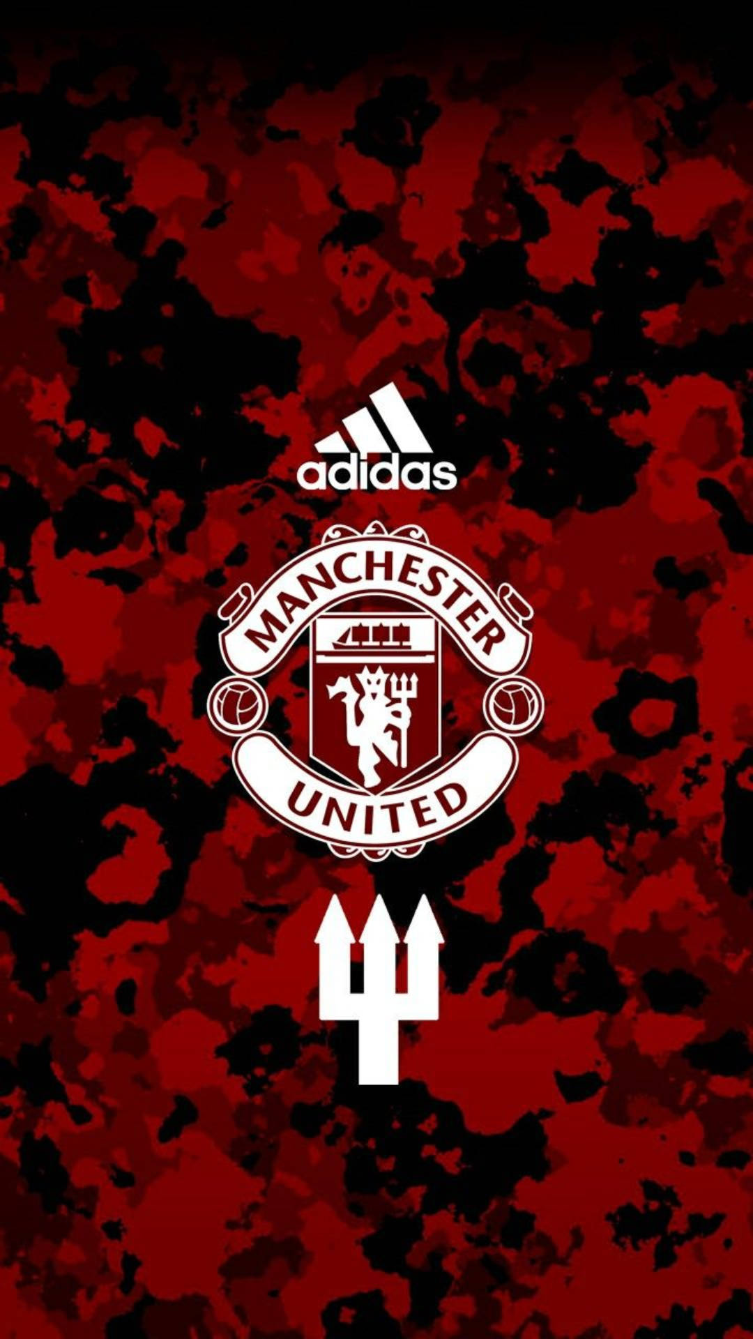 Download Logo Of Adidas On Manchester United Mobile Wallpaper | Wallpapers .com