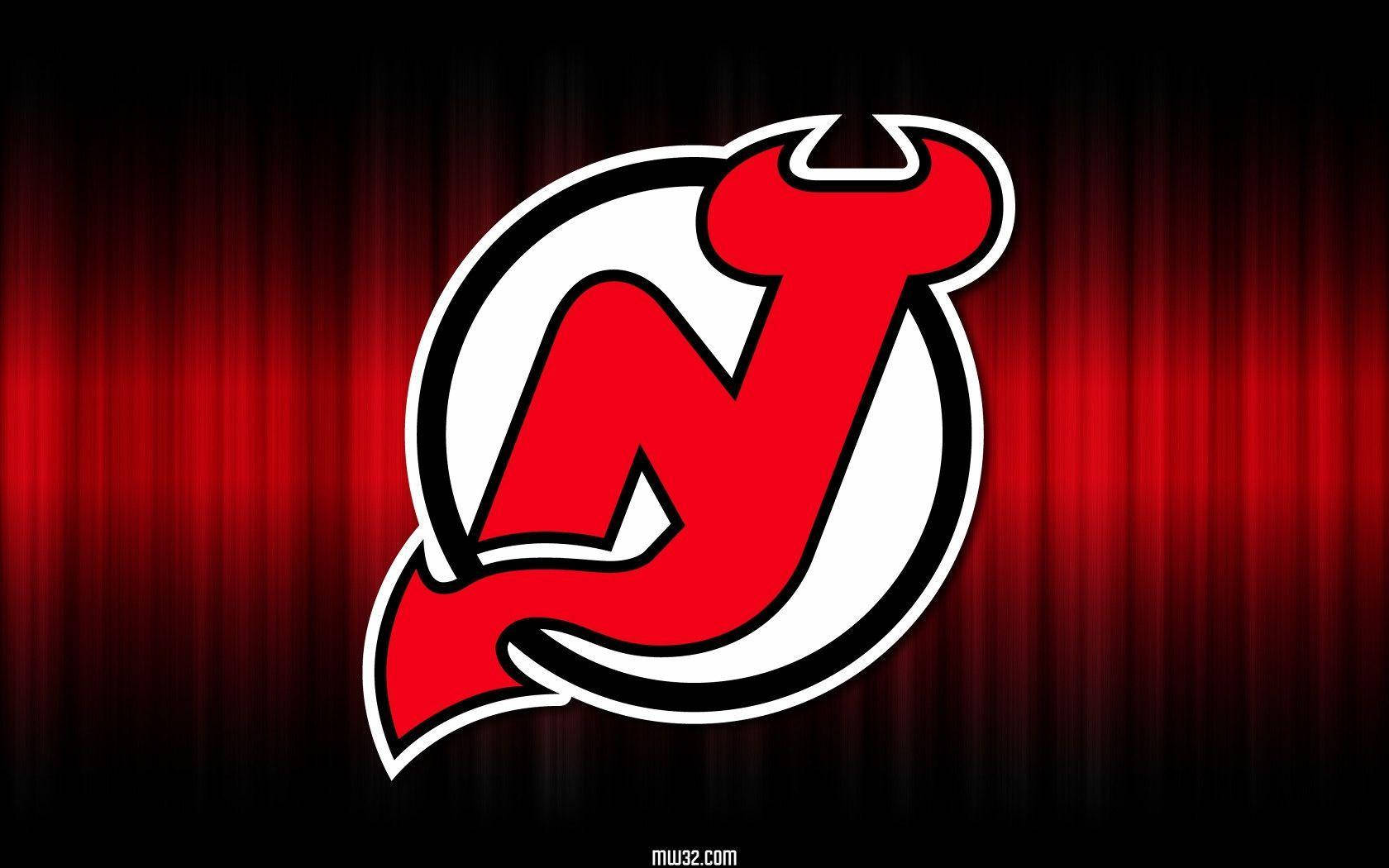 Caption: Emblematic Logo of New Jersey Devils Hockey Team Wallpaper