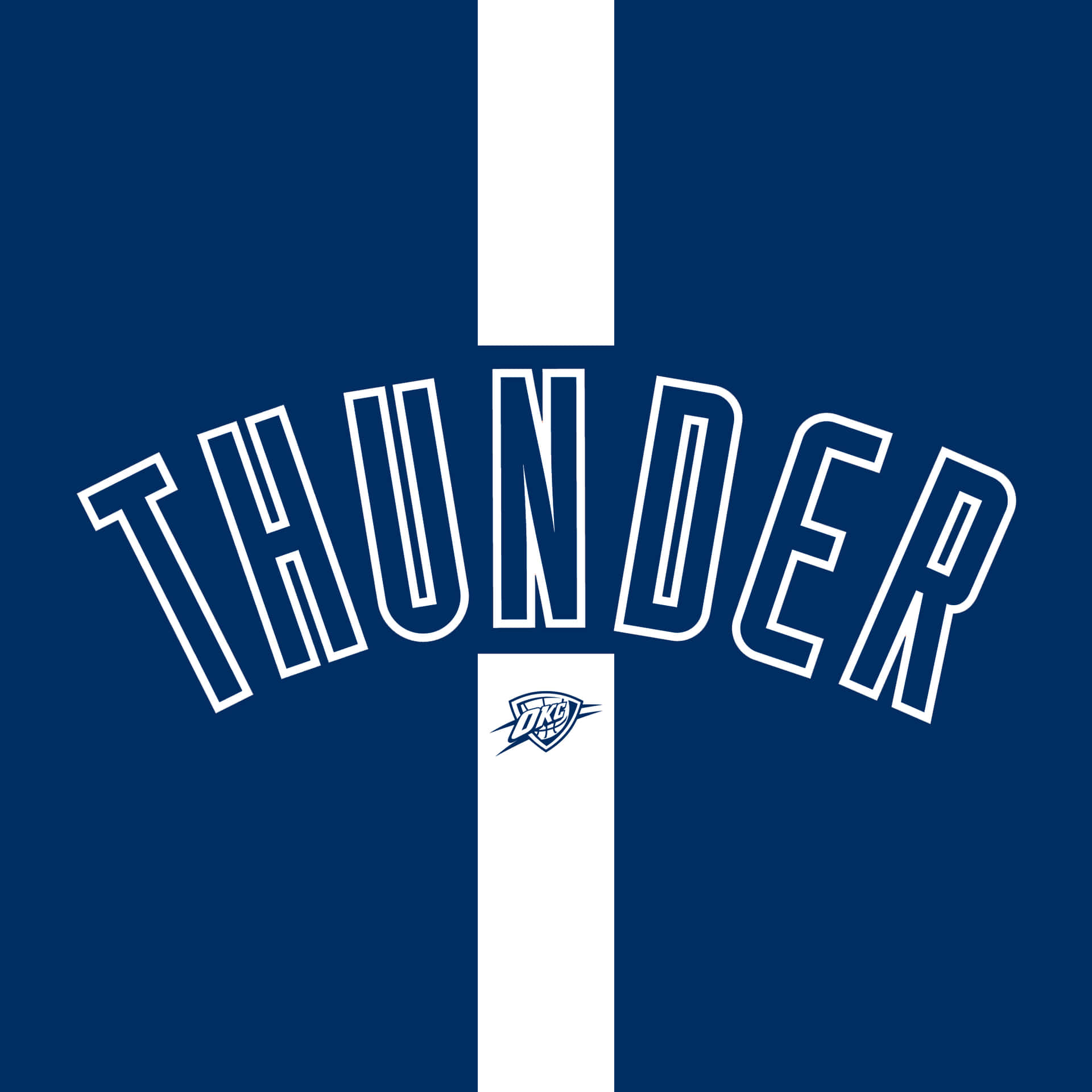 Logo Of Oklahoma City Thunders NBA League Wallpaper