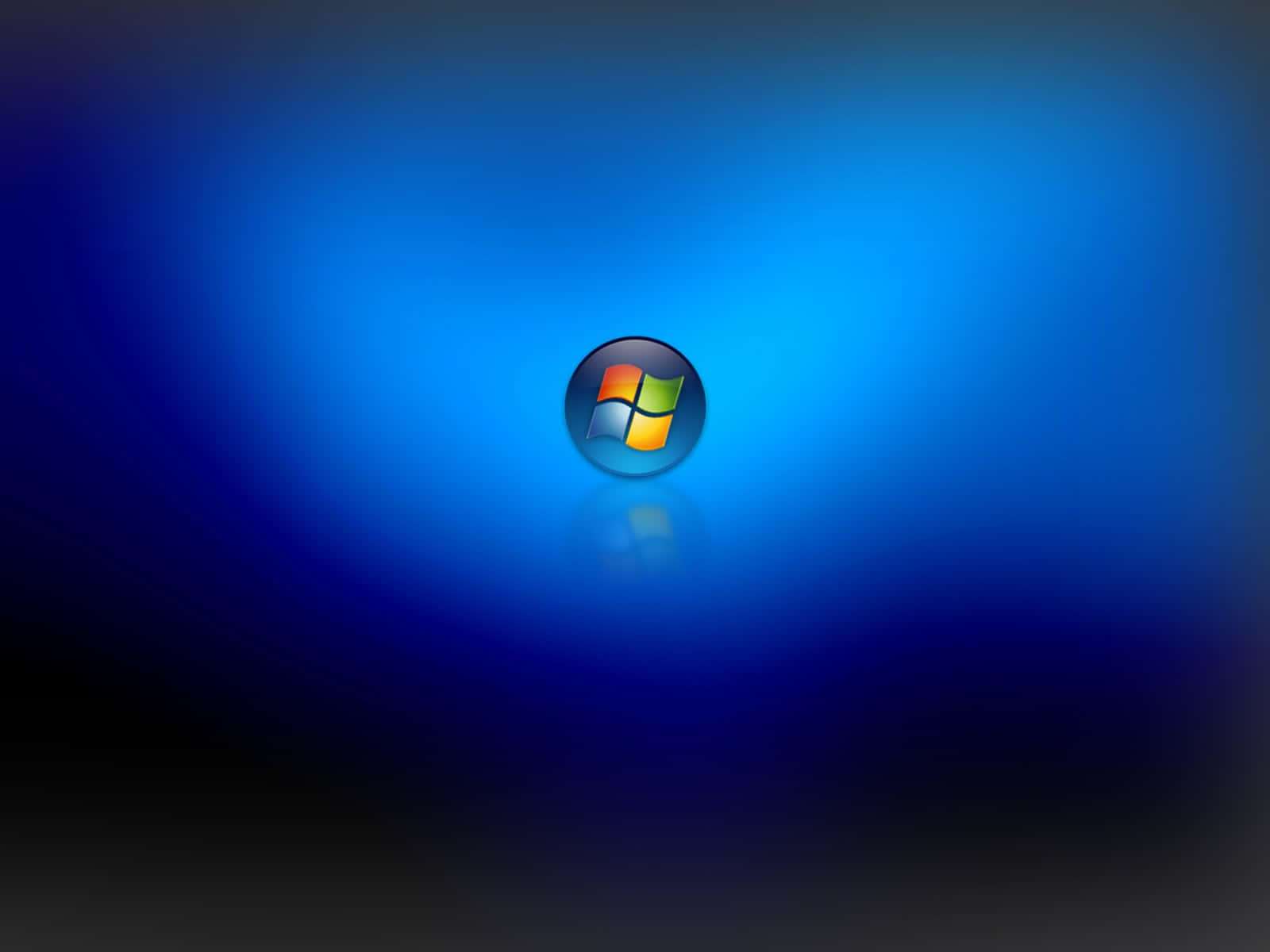 Windows7-logotyp På En Blå Bakgrund