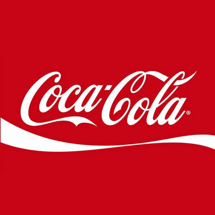 Logode Coca Cola Sobre Un Fondo Rojo