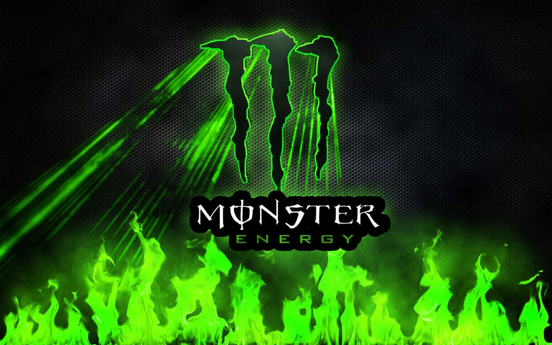 Logode Monster Energy En Un Fondo Oscuro