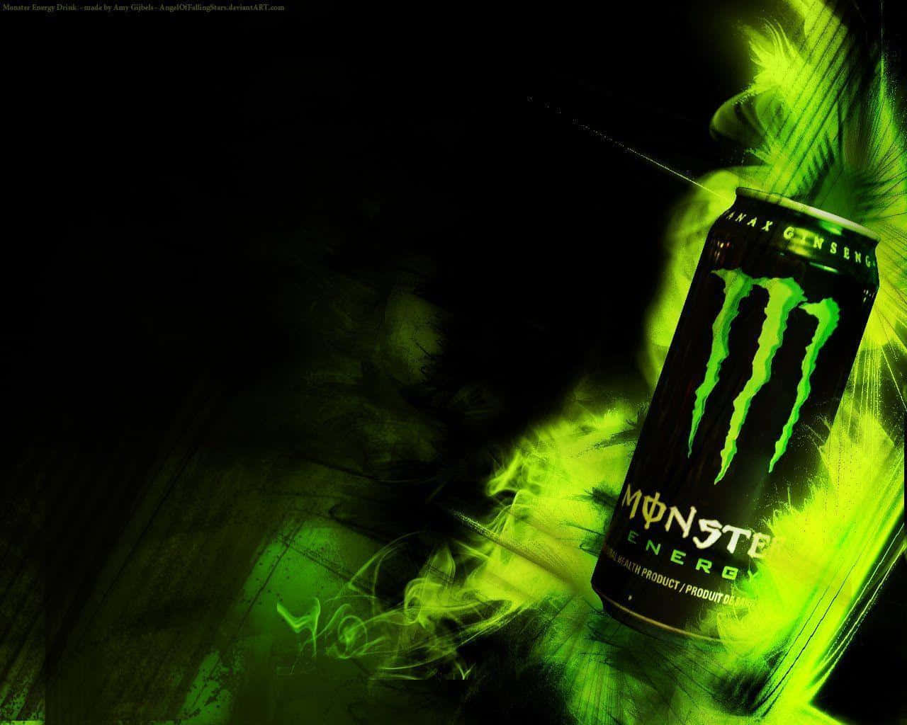 Logodi Monster Energy Racing Riflessa Su Una Superficie Nera