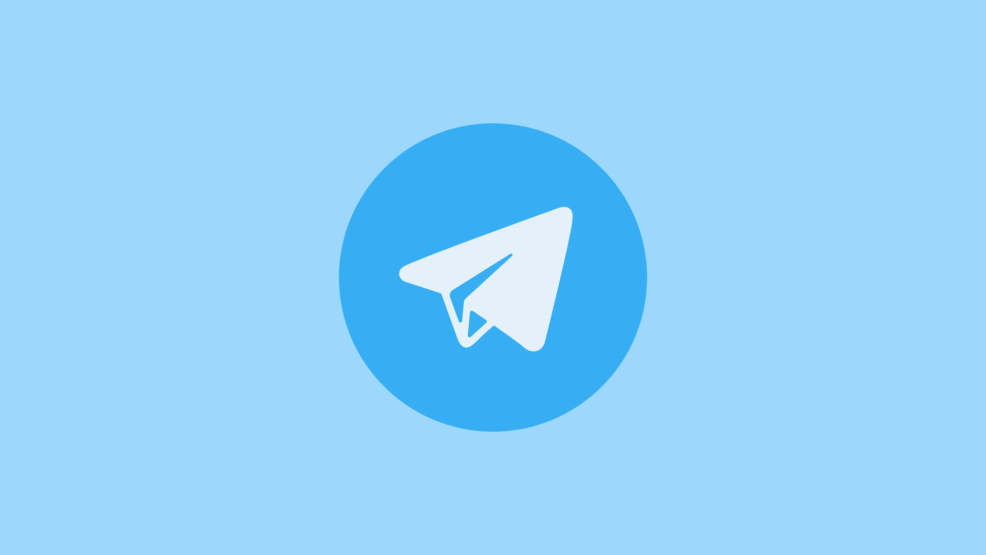 Logotipode Telegram En Un Círculo Azul Fondo de pantalla
