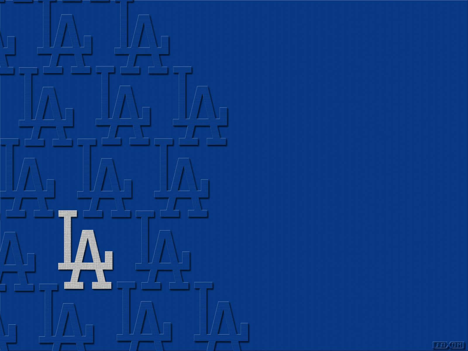 Logotipodel Equipo De Los Angeles Dodgers En Acción