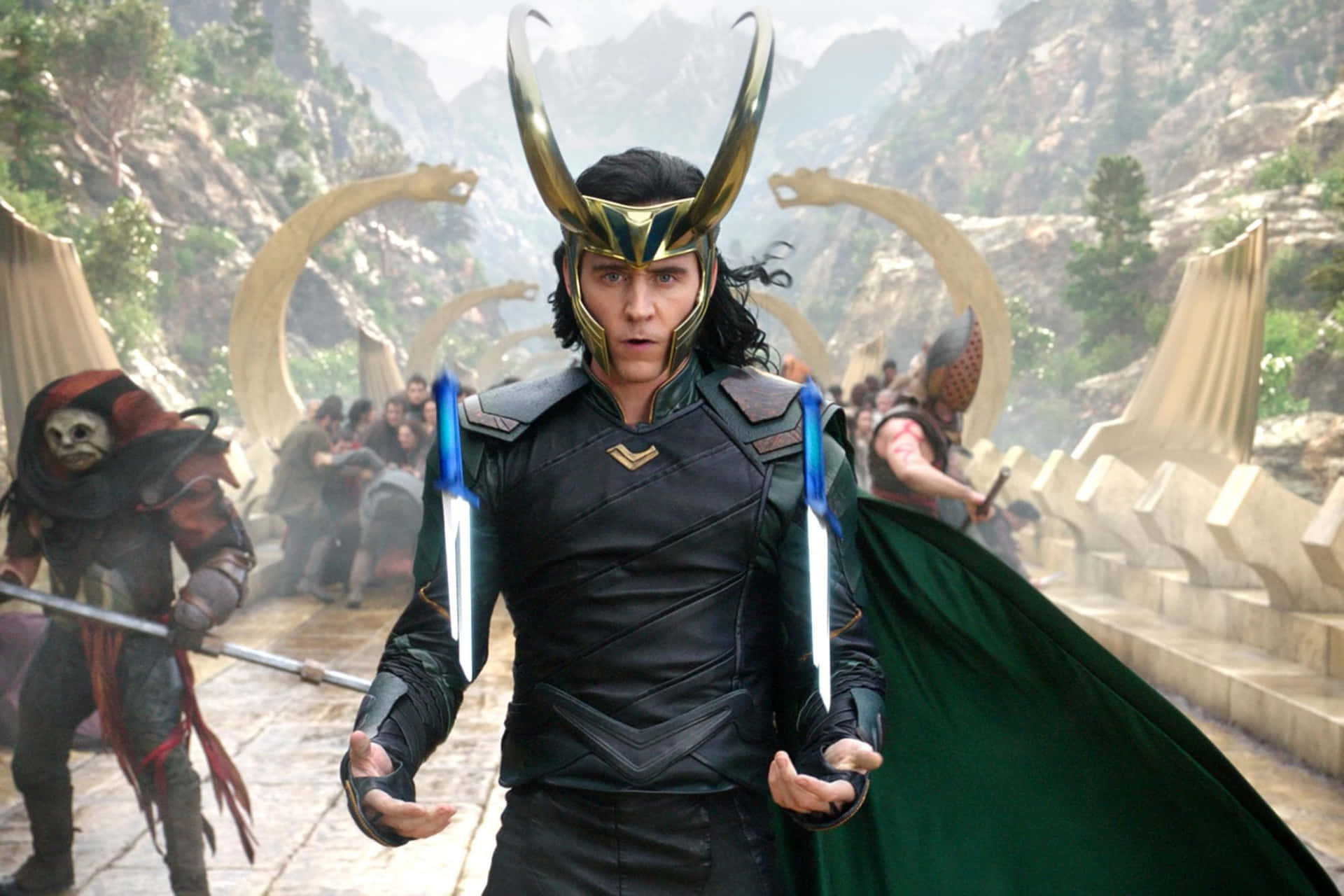 Caption: Cunning Loki with a Mysterious Smirk