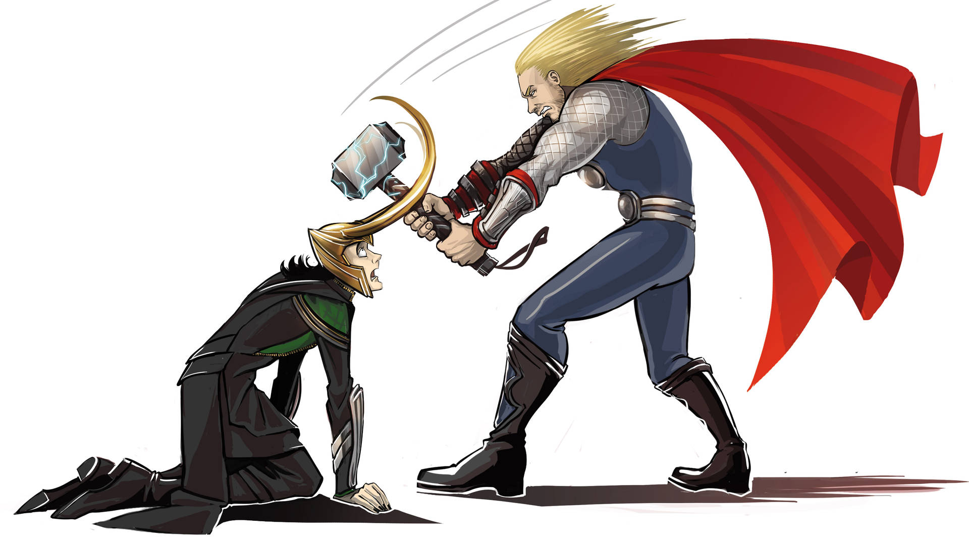 Loki And Thor Cartoon Art