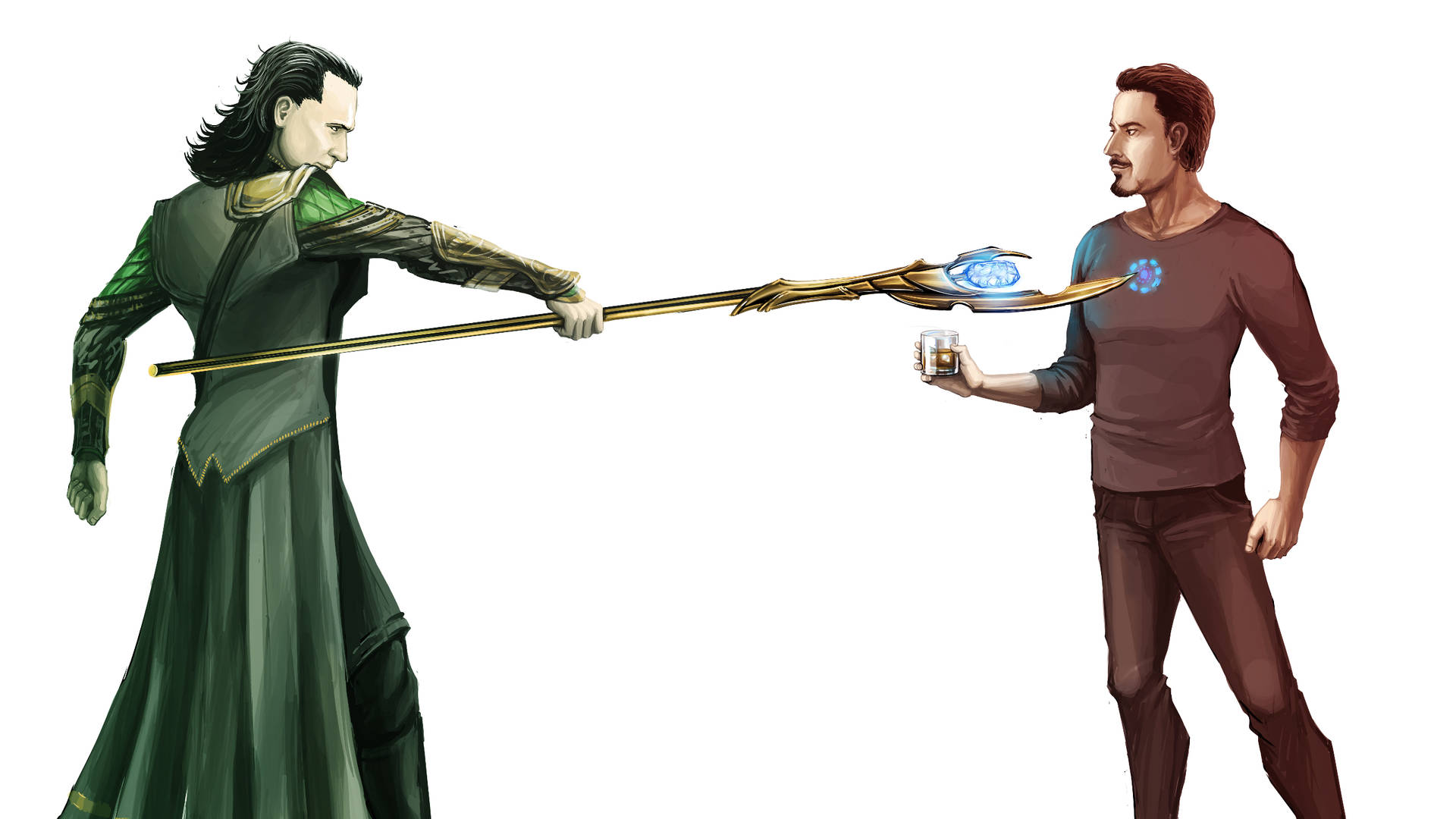 Loki And Tony Cartoon Art