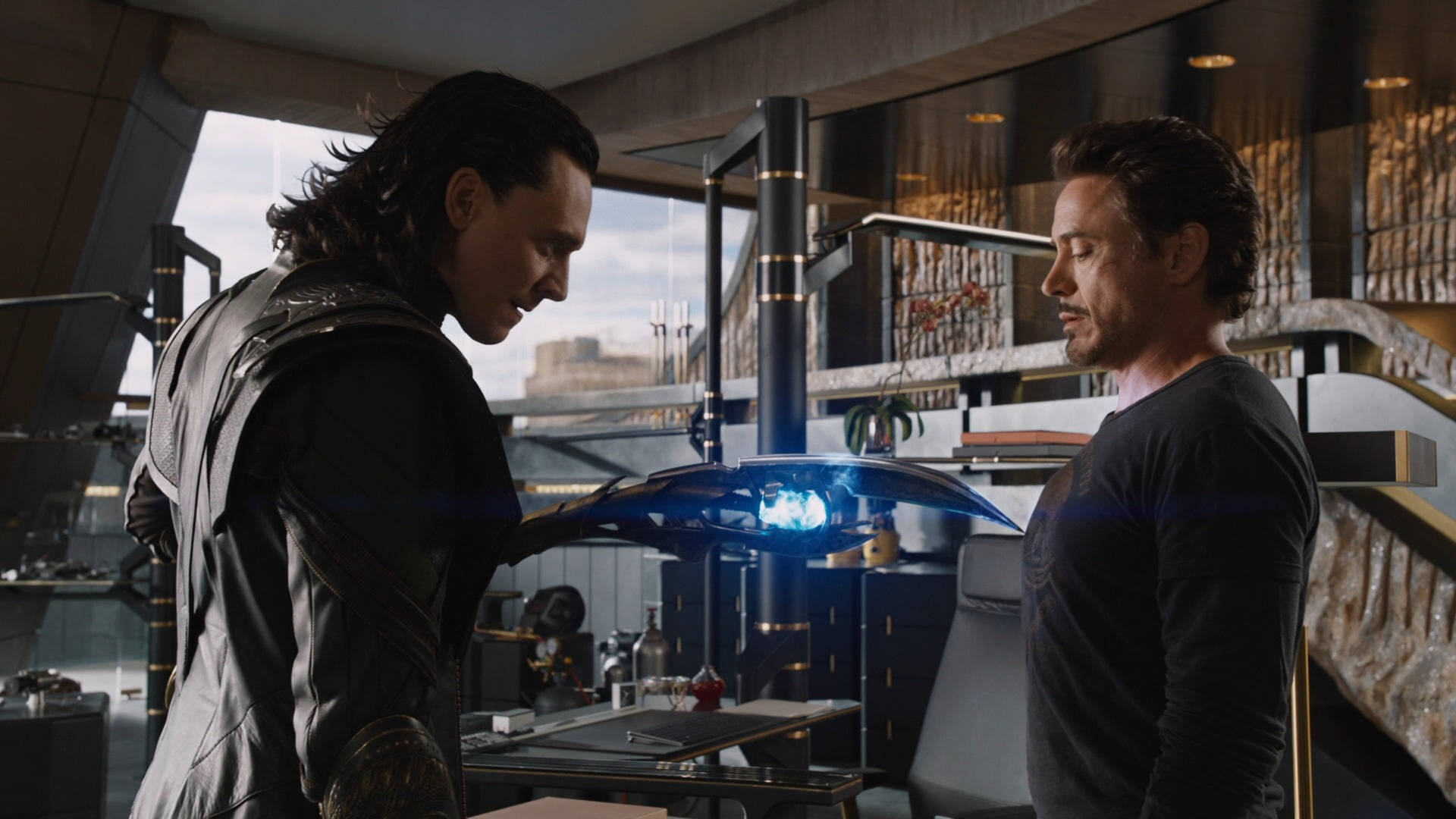 Loki And Tony Stark Faceoff