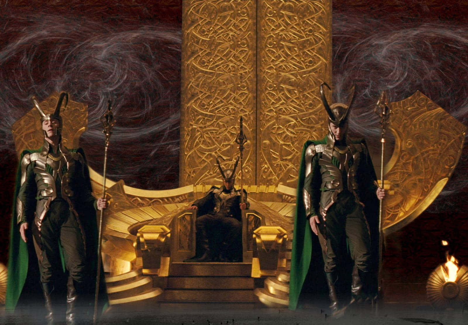 Machensie Sich Bereit, Die Kraft Von Loki In Diesem Atemberaubenden Foto Des Asgardischen Gottes Bei Schwachem Licht Zu Erleben.