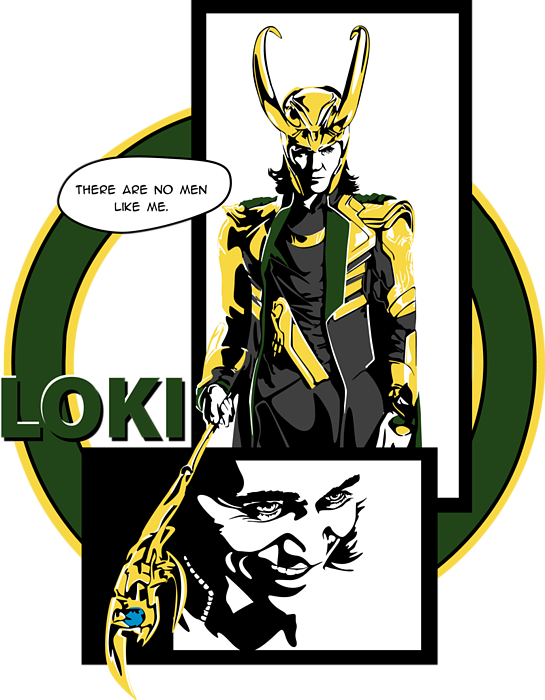 Loki Comic Art Style PNG