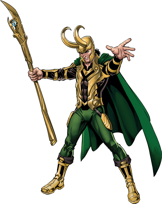 Loki Comic Character Pose PNG
