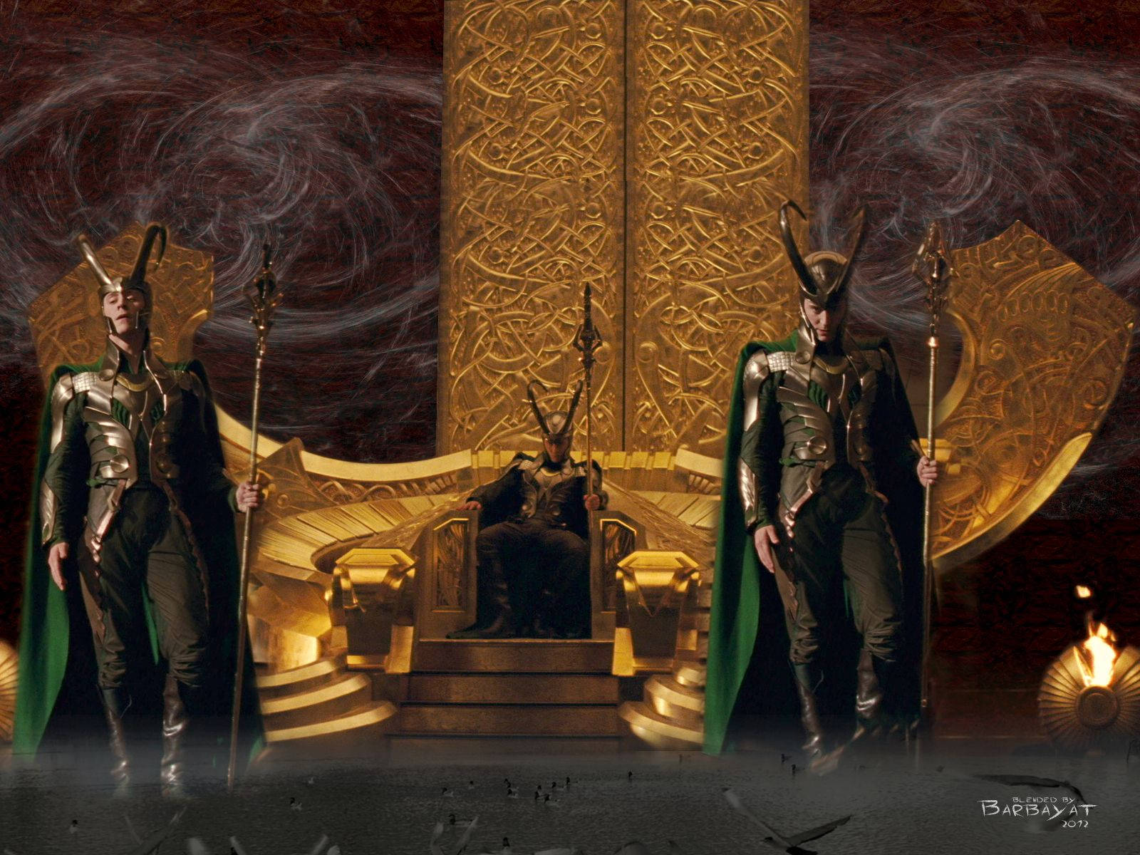 Loki steps onto the throne of Asgard Wallpaper