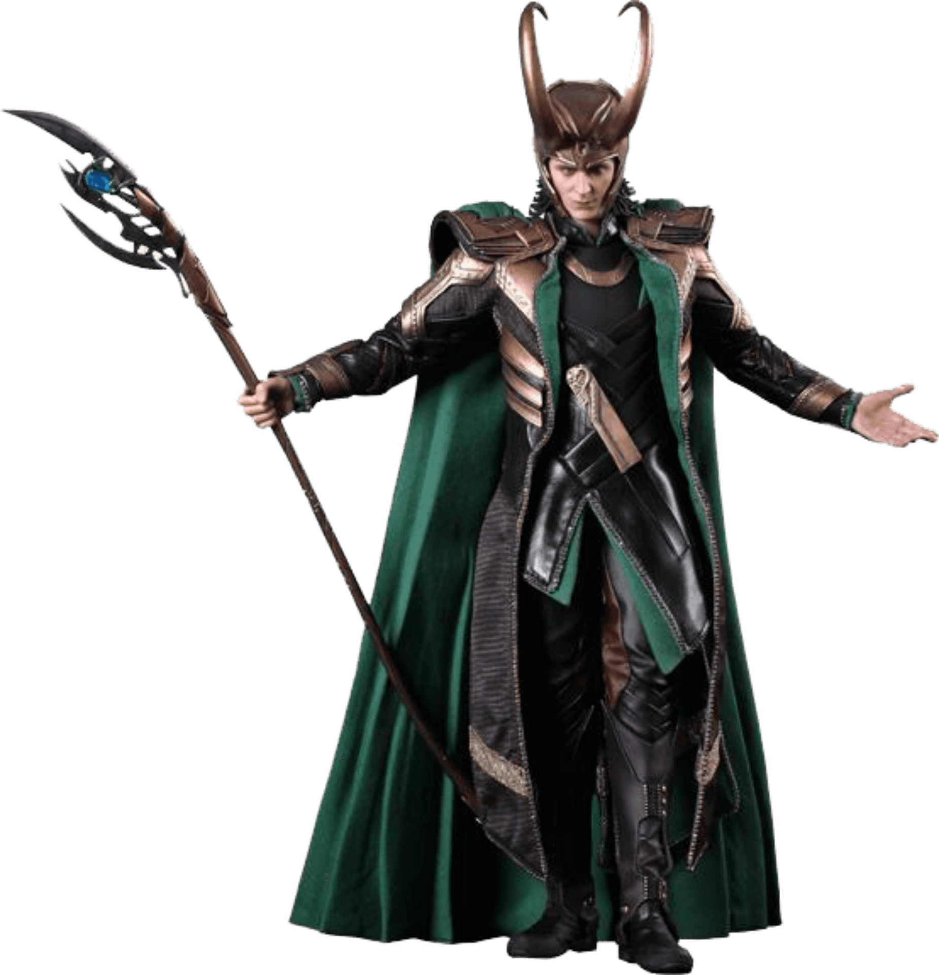 Loki With Scepter Full Costume PNG