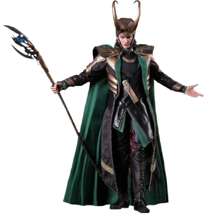 Loki_with_ Scepter_ Full_ Body_ Pose PNG