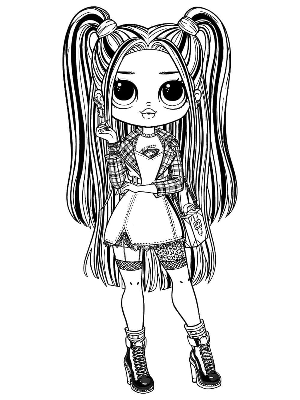 Long Haired Lol Doll Coloring Pictures