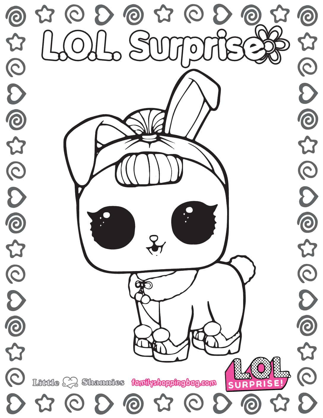 Bunny Lol Surprise Doll Coloring Picture