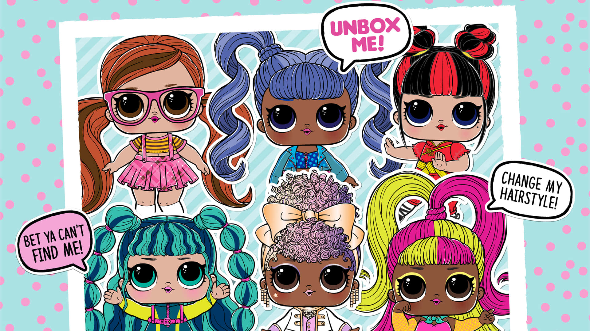 Lollipop Dolls With Different Hair Styles And Colors