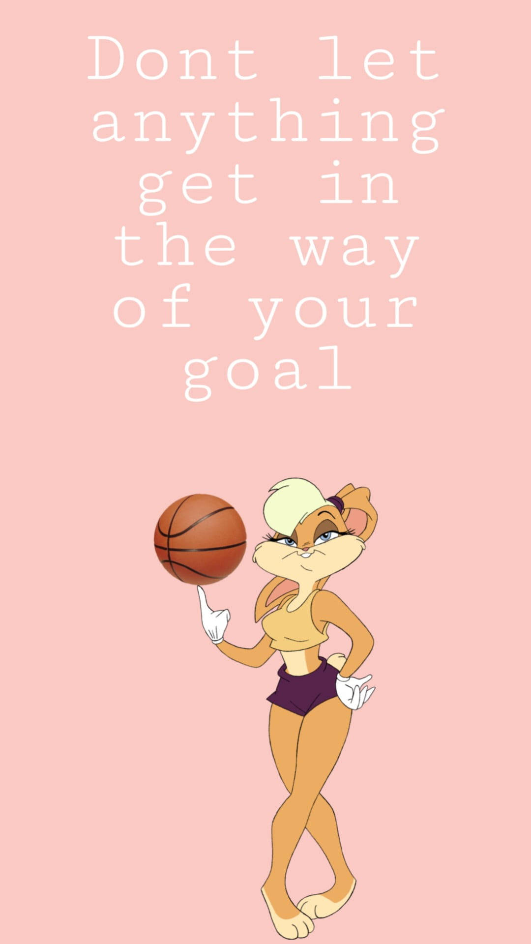 Lola Bunny Motivational Quote Wallpaper