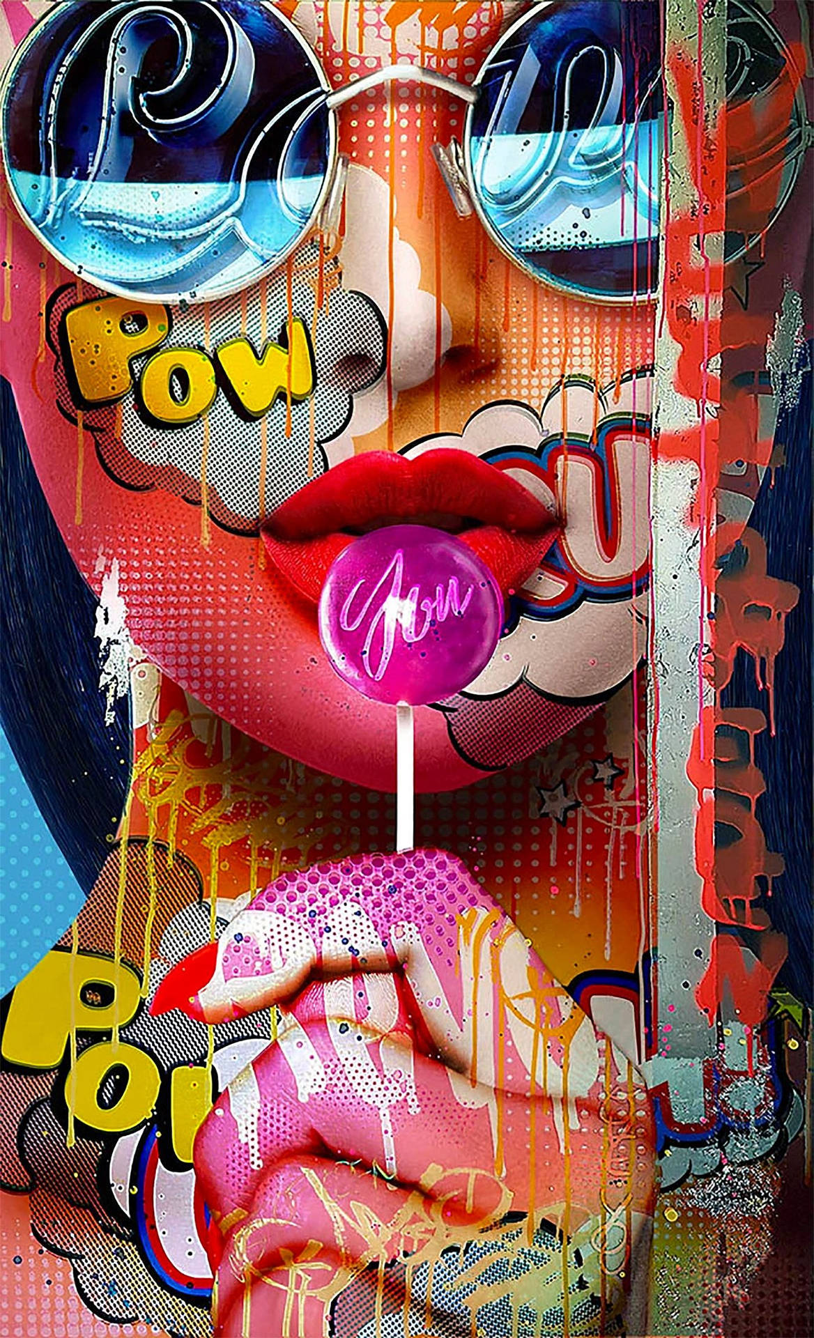 Lollipop Pop Art Wallpaper