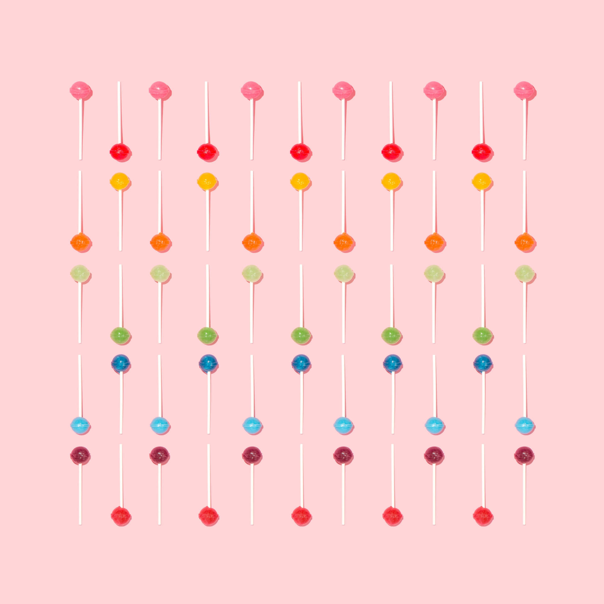 Caption: Vibrant Lollipop Aesthetic Pattern Wallpaper