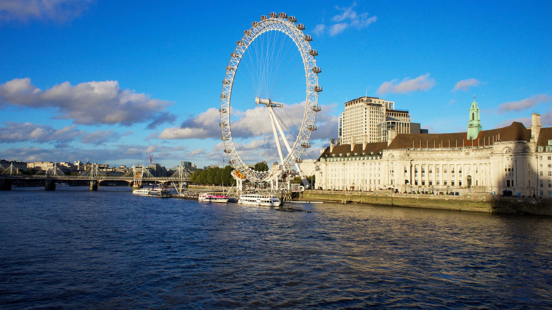 London Eye And River Thames