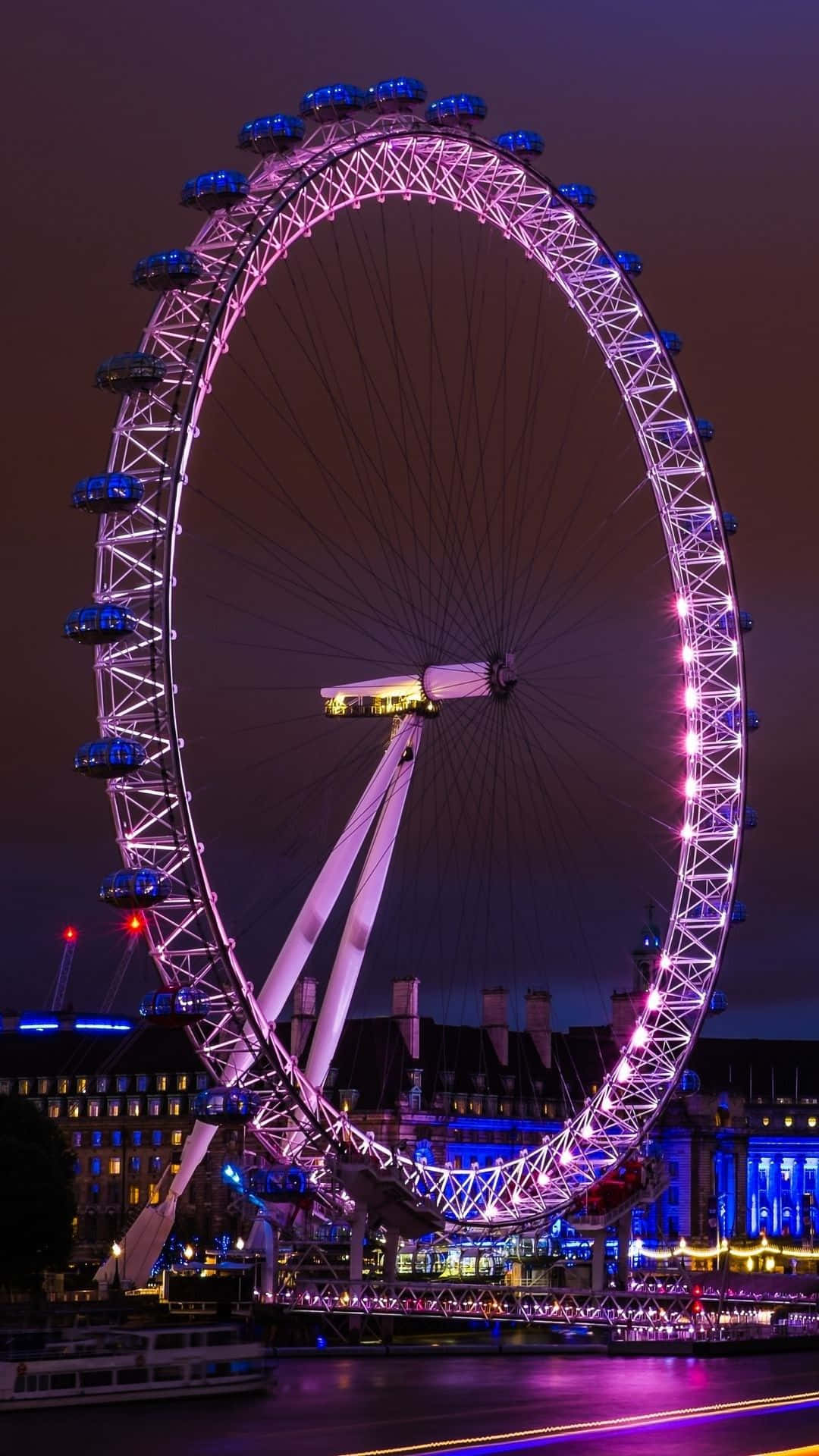 London Eye At Night In England Picture