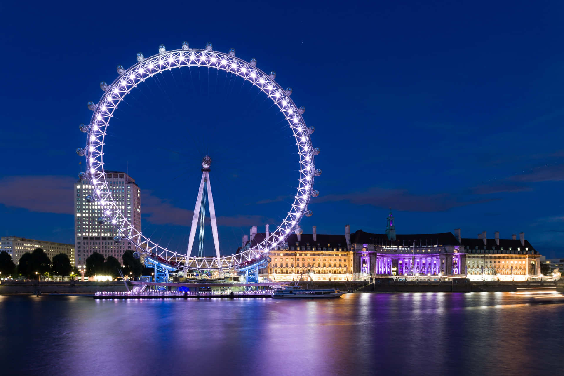 London Eye Gleaming At Night Picture