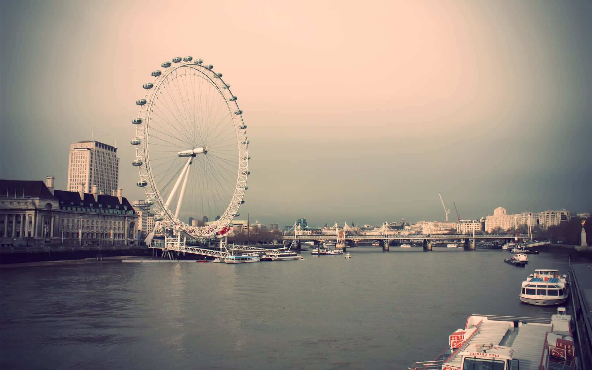 London Eye On A Gloomy Day Picture