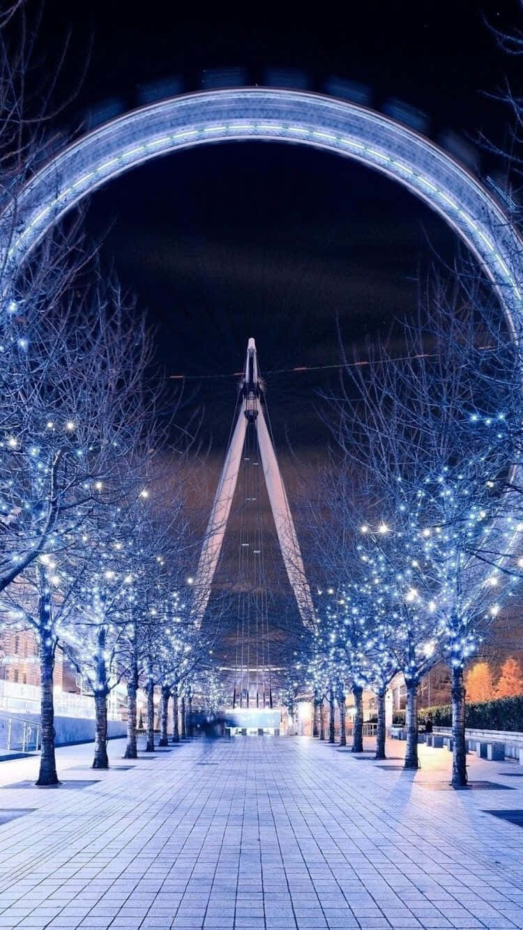 London Eye On A Winter Night Wallpaper