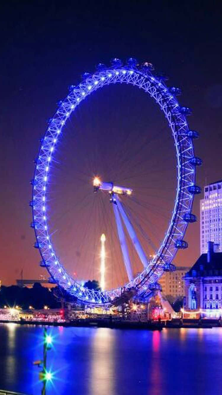 London Eye Sparkles In Purple Picture