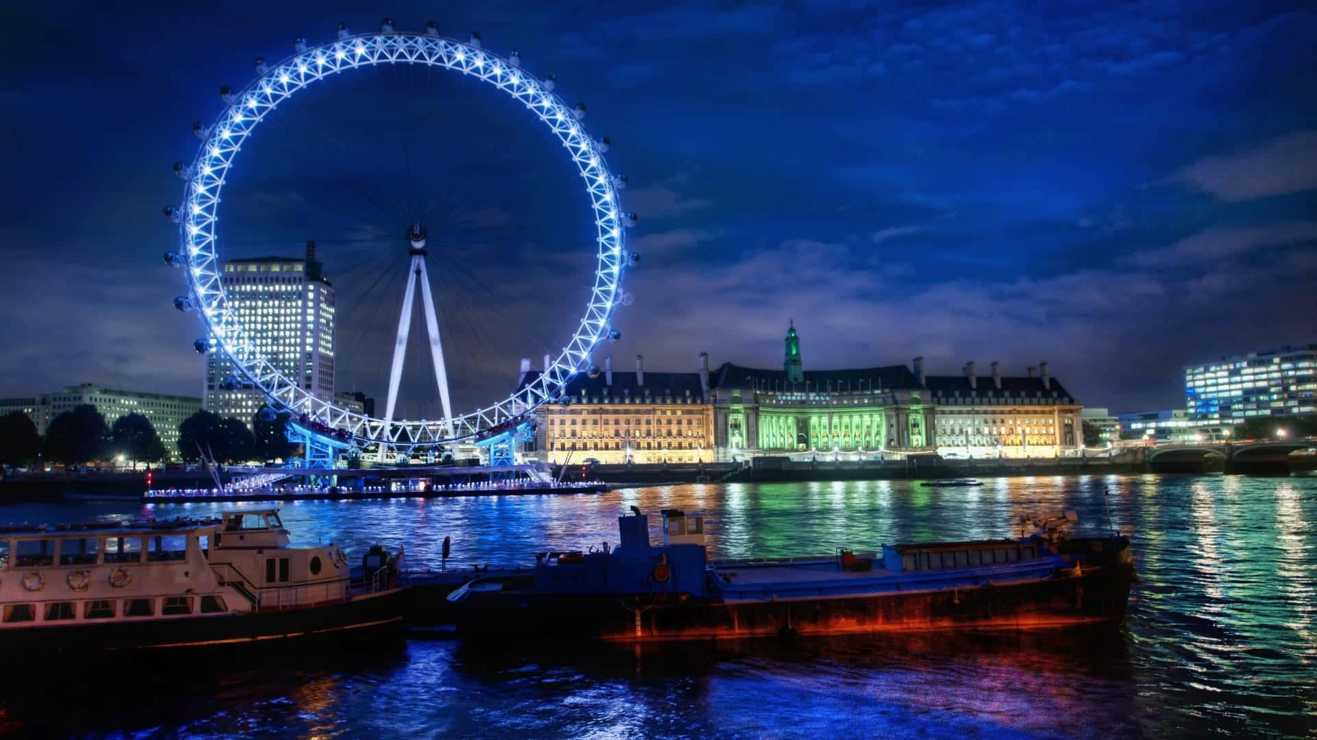 London Eye Wheel In England Wallpaper
