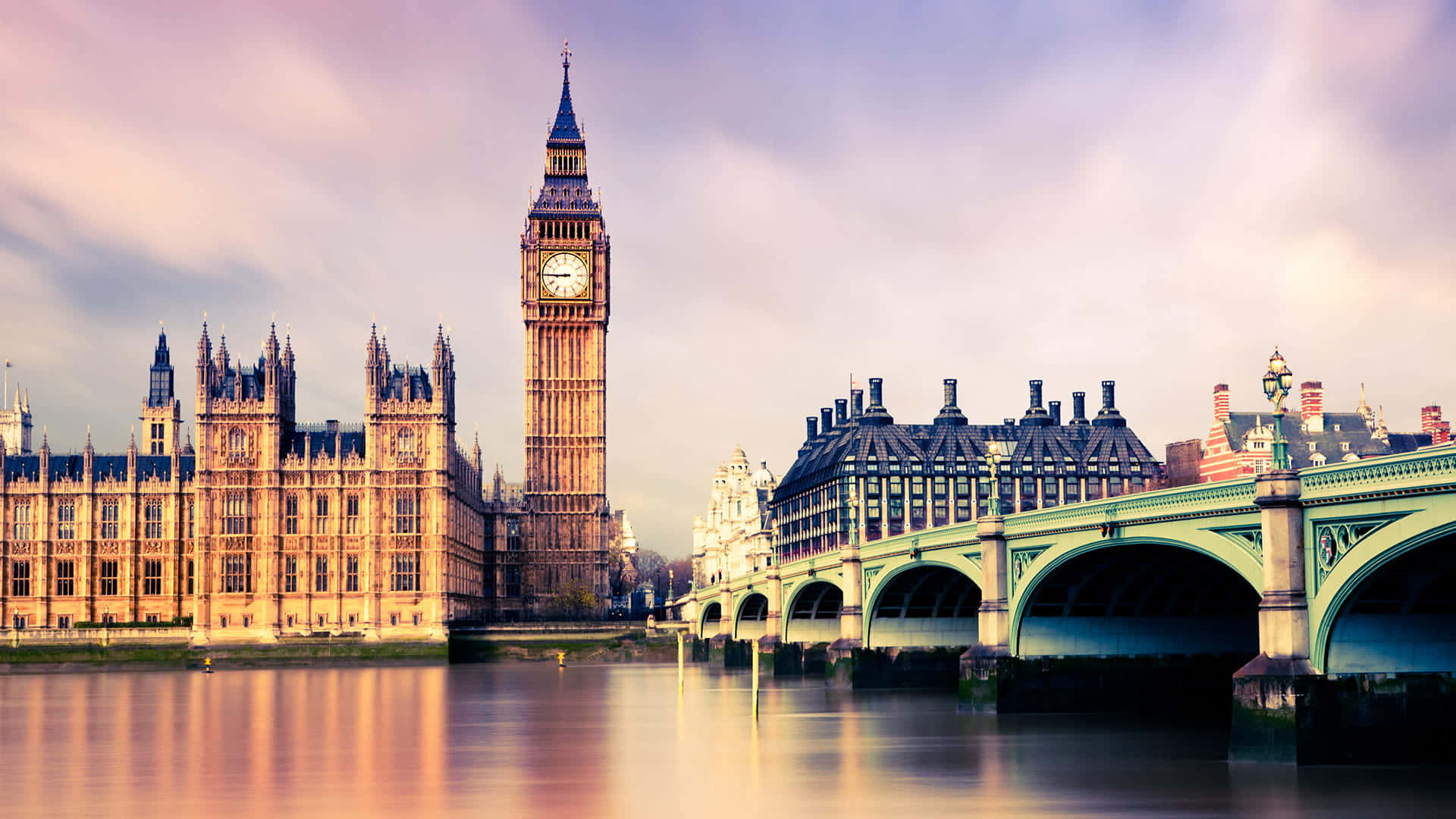 London Landmark Big Benand Westminster Bridge Wallpaper