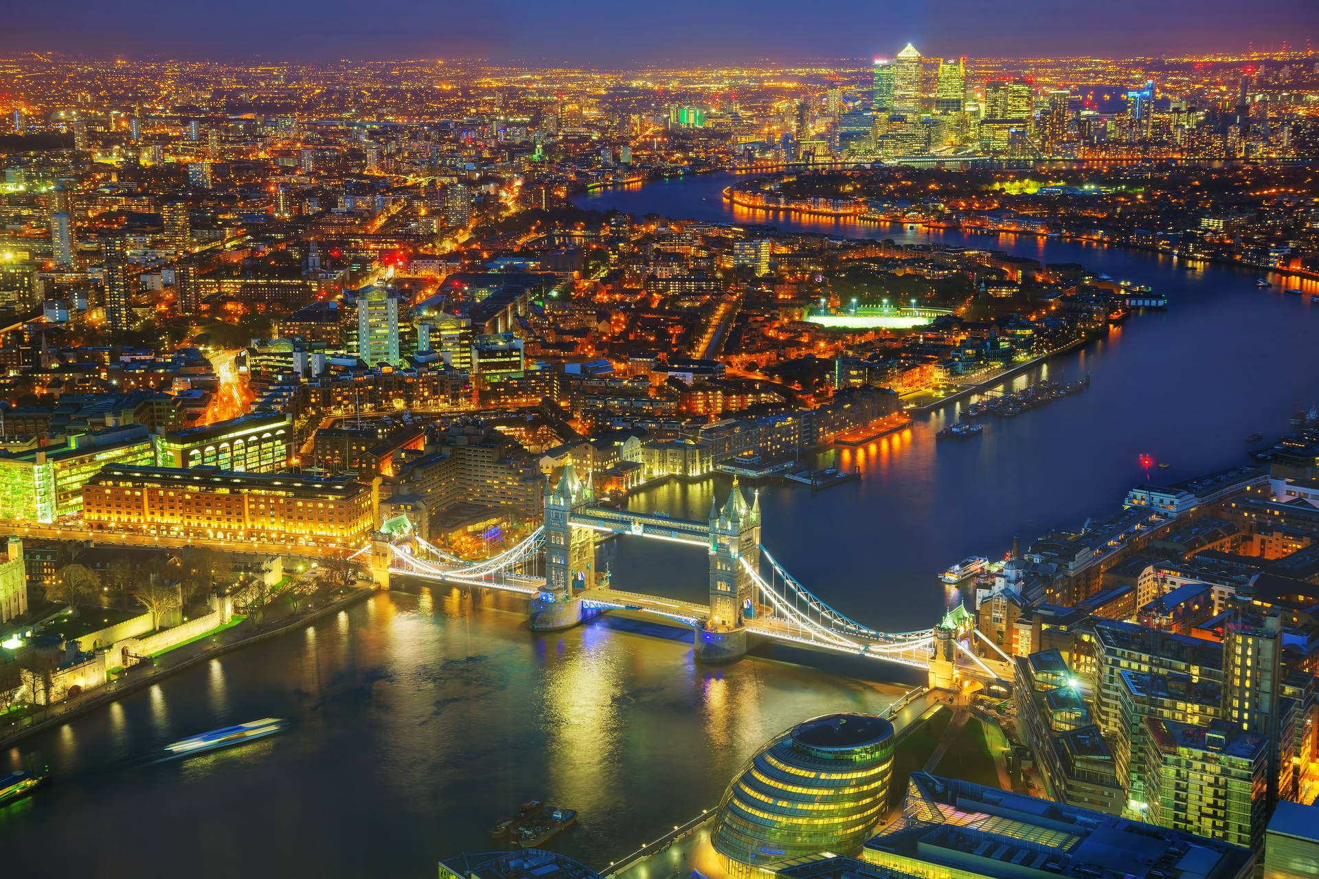 London Night Lights Cityscape Picture