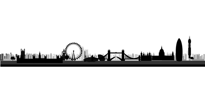 London Skyline Silhouette PNG