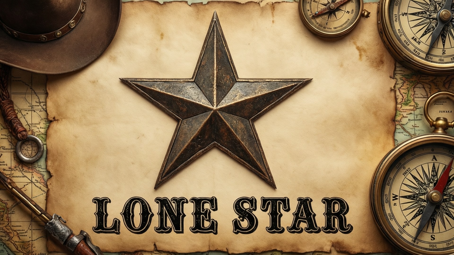 Tema Peta Lone Star Wallpaper