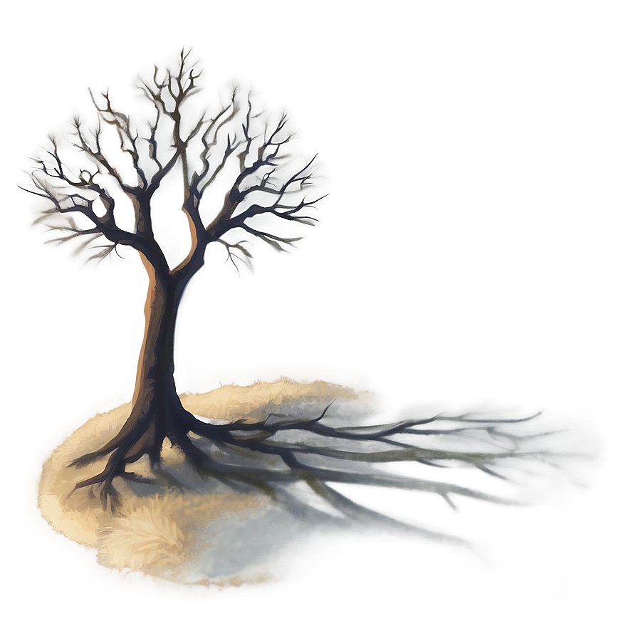 Lone Tree Illustration Png 06122024 PNG