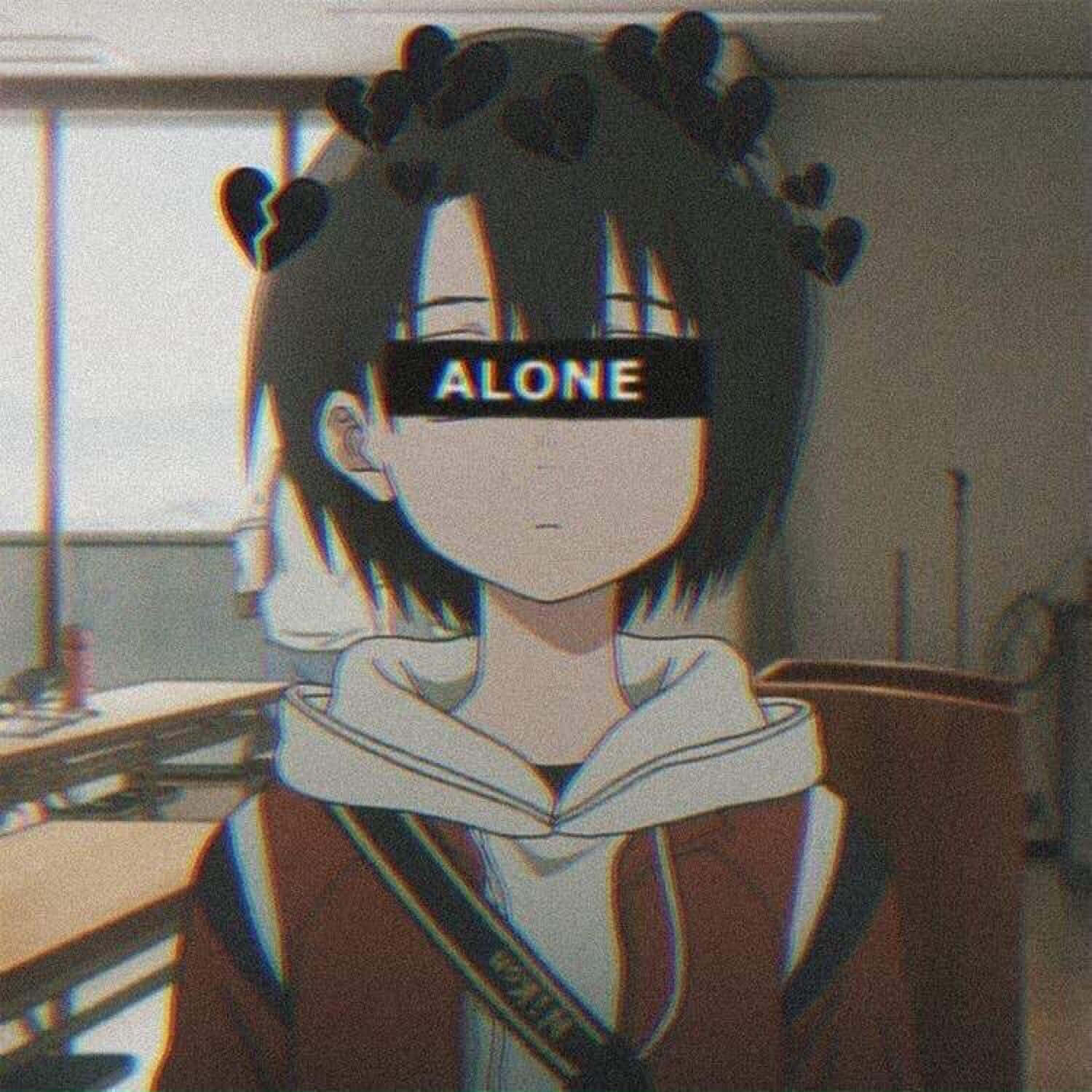 Lonely Anime Girl PFP For Instagram Wallpaper