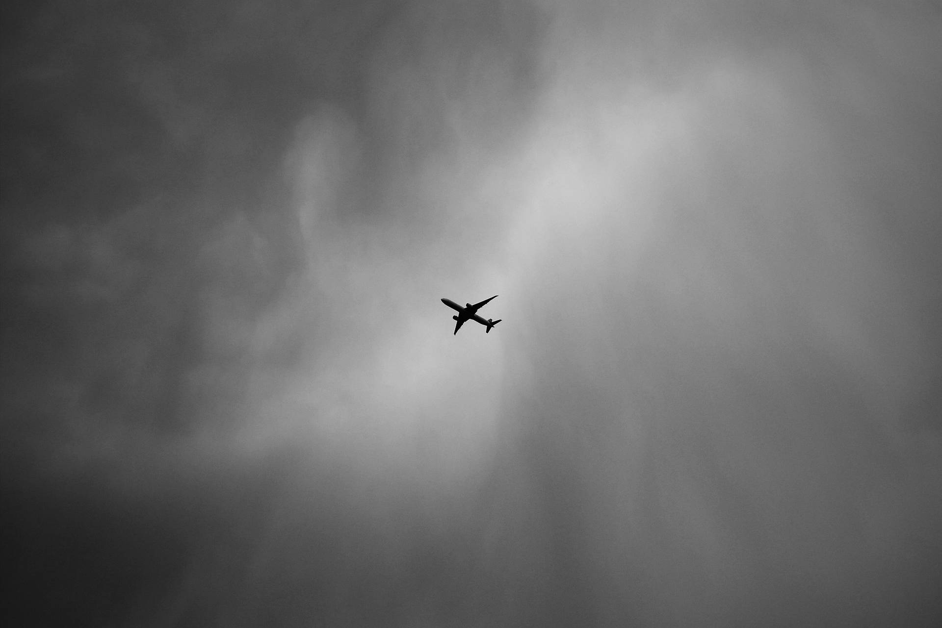 Lonely Flying Airplane