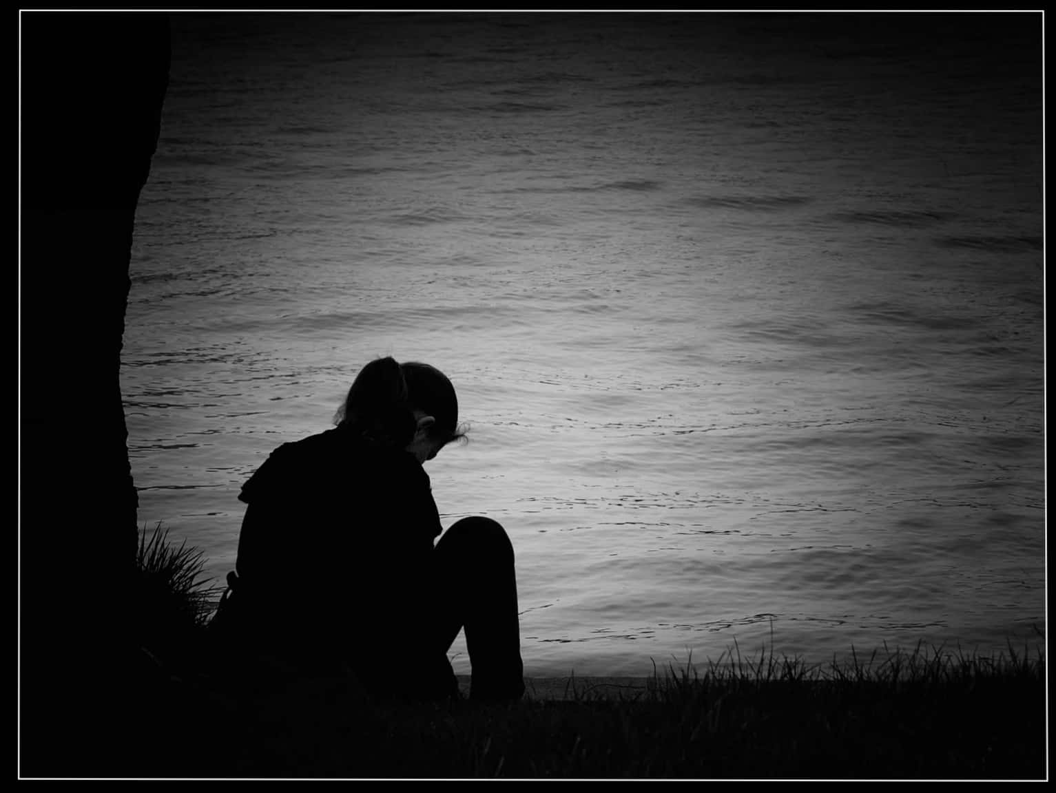 girl sad alone