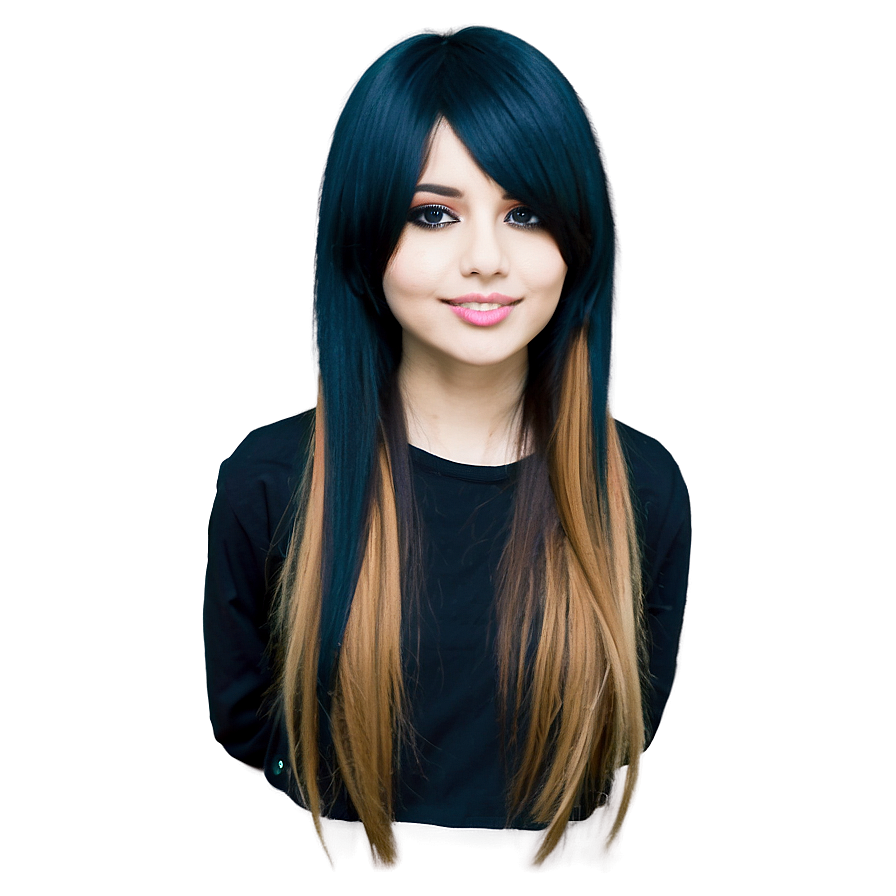 Long Emo Hairstyle Png Ncp PNG