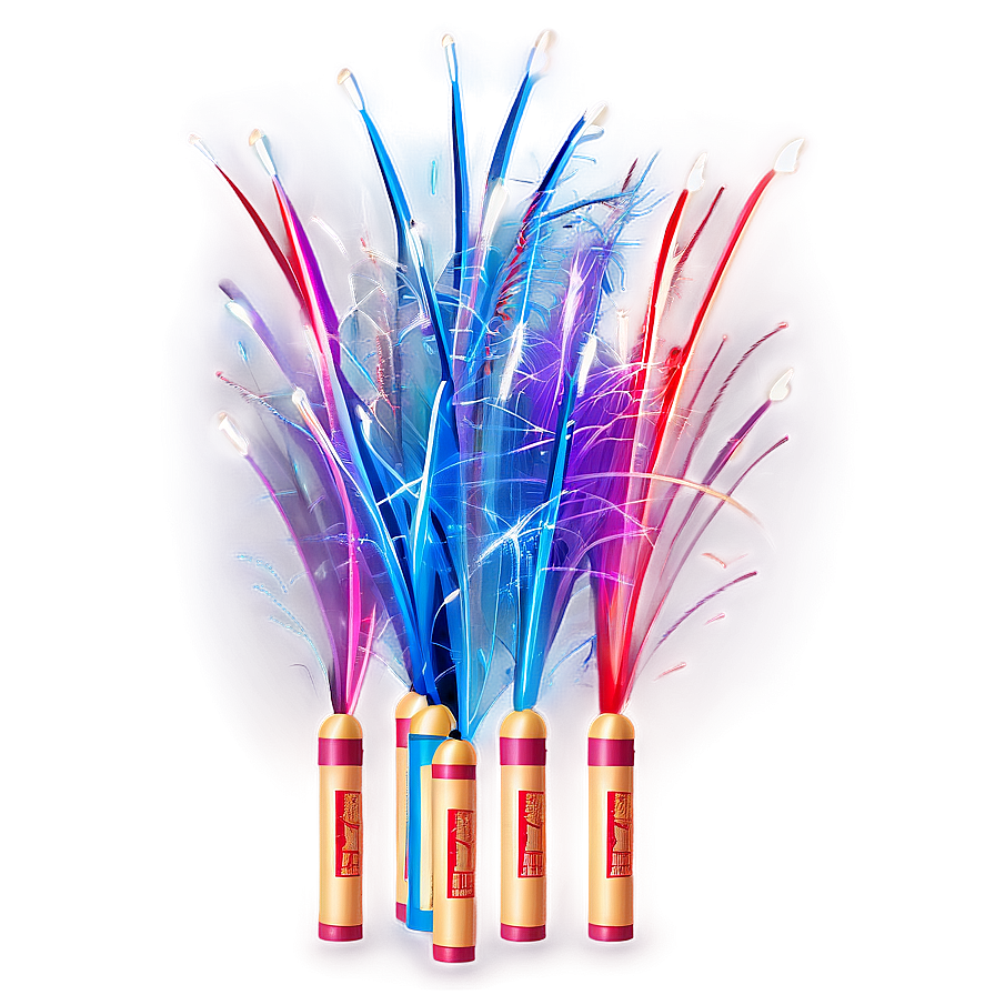 Long Exposure Firecrackers Png 06242024 PNG