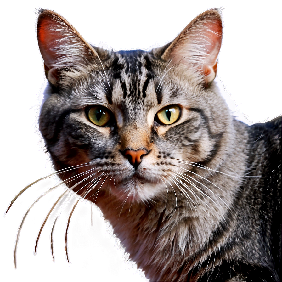 Long-haired Grey Cat Png Esk PNG