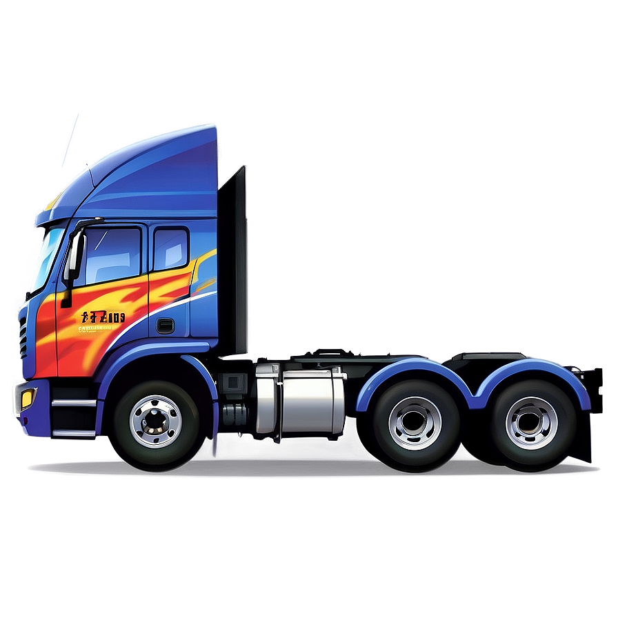 Long Haul Truck Night Drive Png 3 PNG