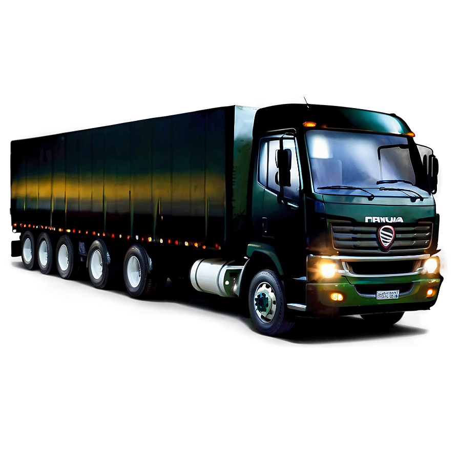 Long Haul Truck Night Drive Png Php91 PNG