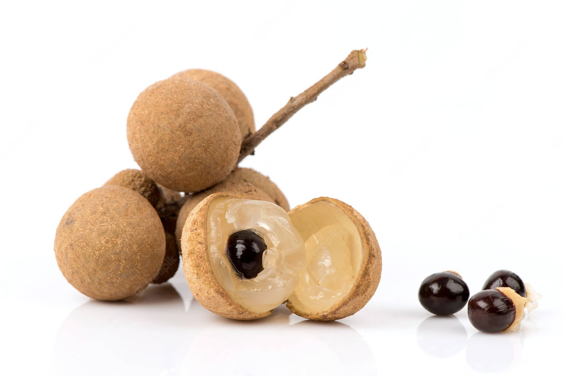 Longan Fruits And Seeds Background